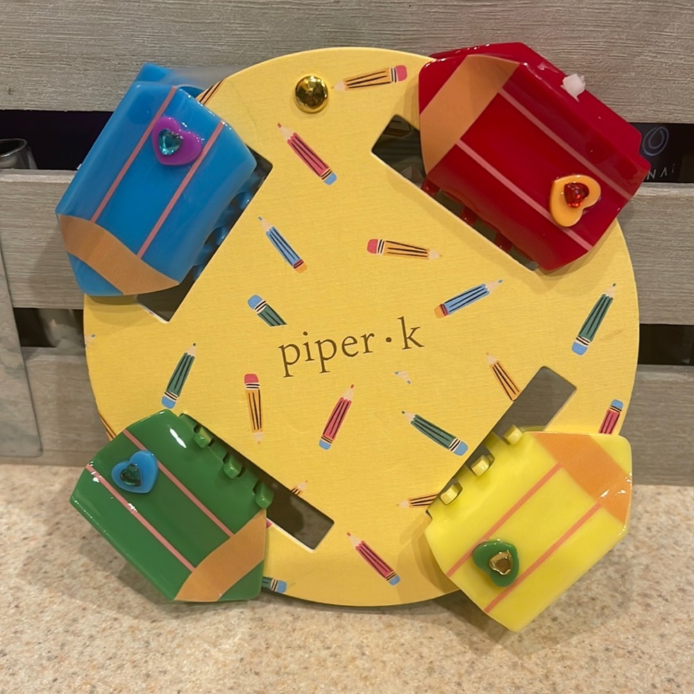 NEW Piper K Teacher School Hair Clips